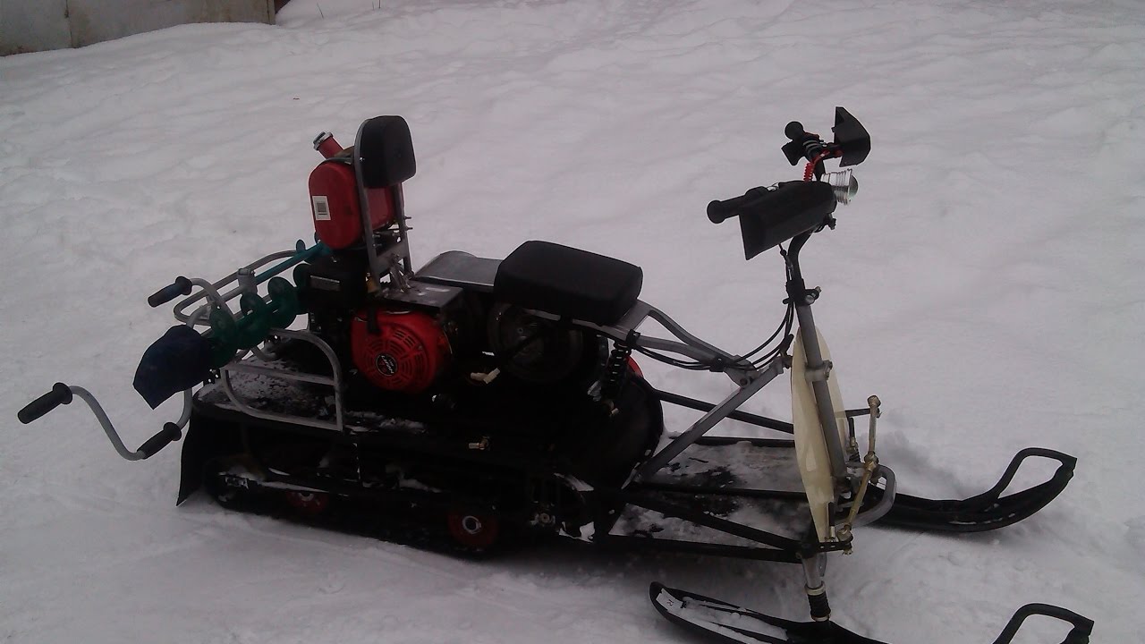 Как закрепить ледобур на мотобуксировщике, снегоходе…