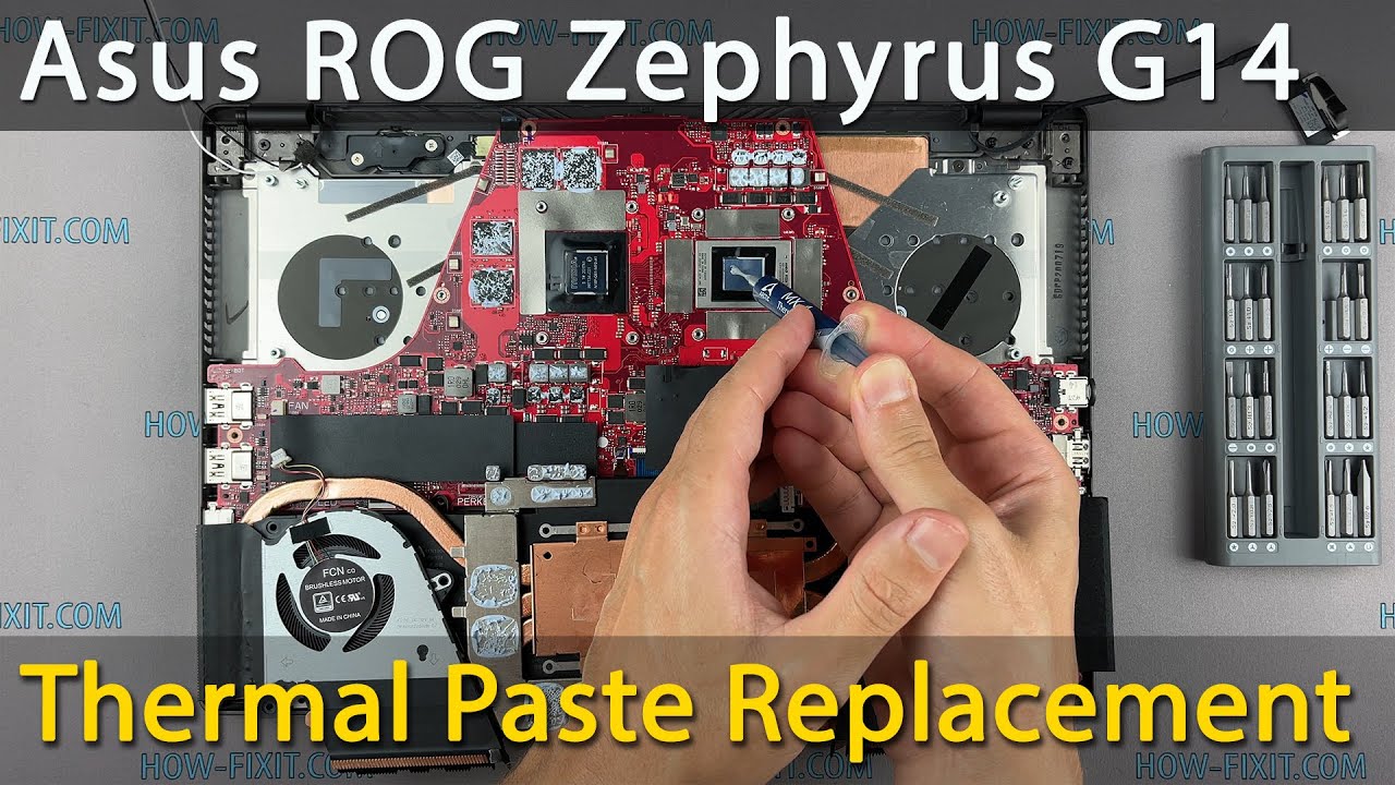 Разборка Asus ROG Zephyrus G14 GA401, чистка вентилятора и замена термопасты