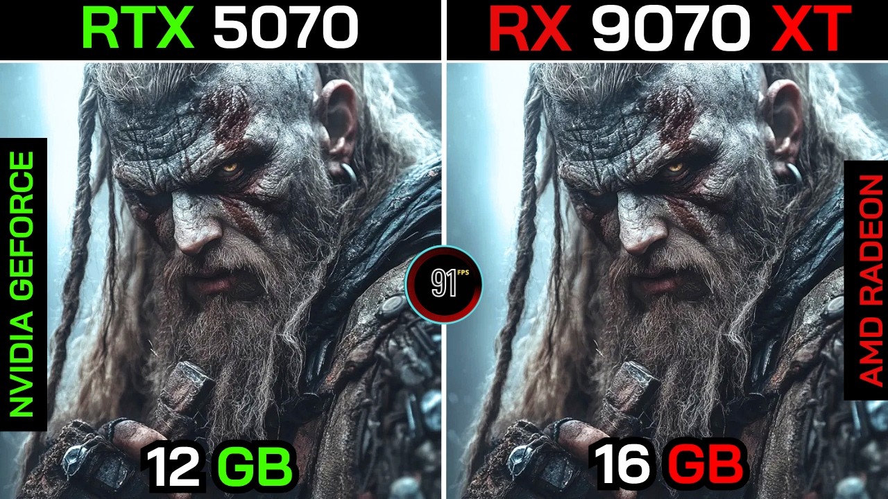 RX 9070 XT VS RTX 5070+ Ryzen&trade; 7 9800X3D : TEST IN 8 GAMES
