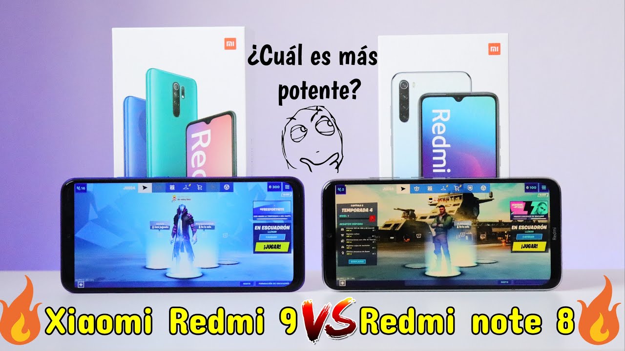 Prueba de Rendimiento & Potencia Xiaomi Redmi 9 vs Redmi Note 8 🔥🔥 Fornite 😱 Antutu🔥