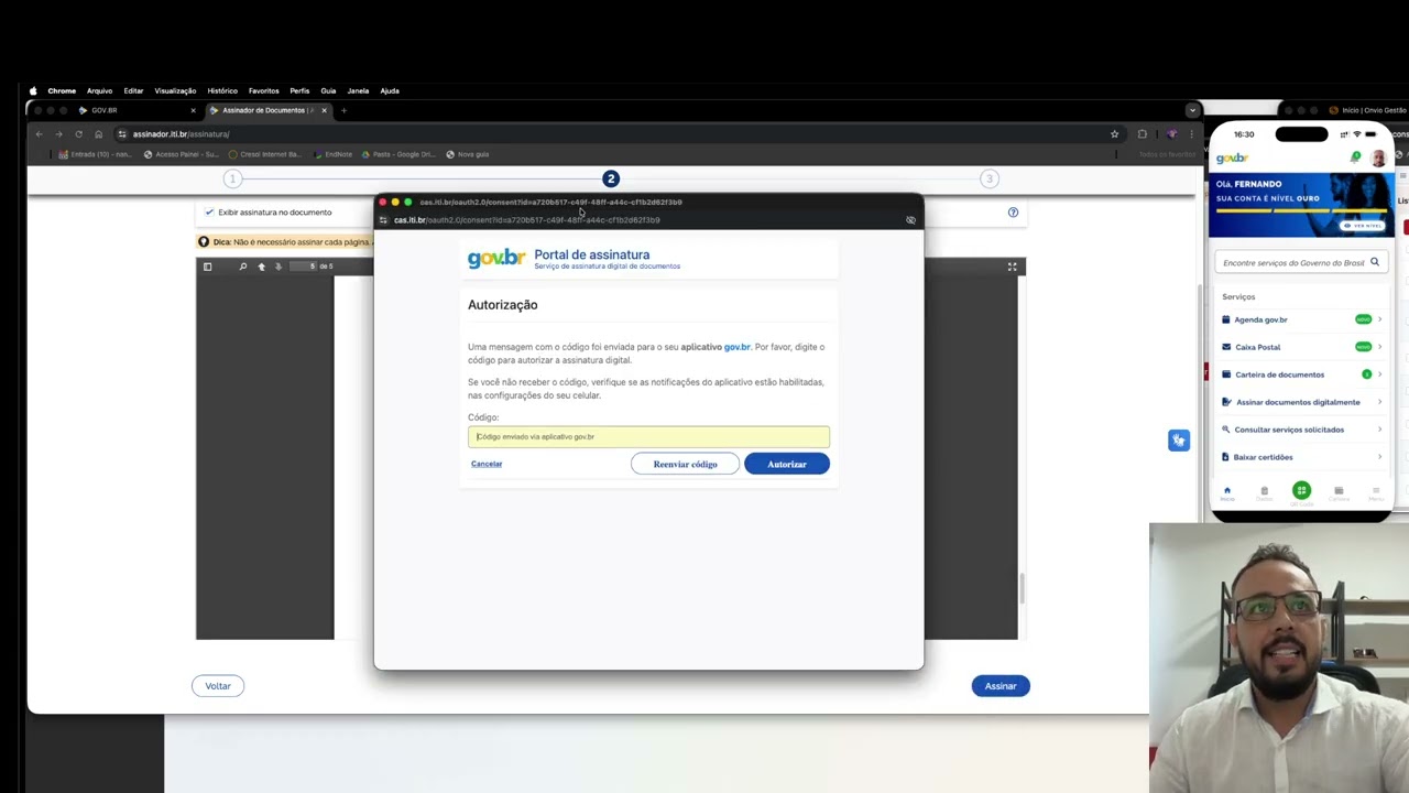 Como realizar assinatura de documentos através do site do Governo - gov.br