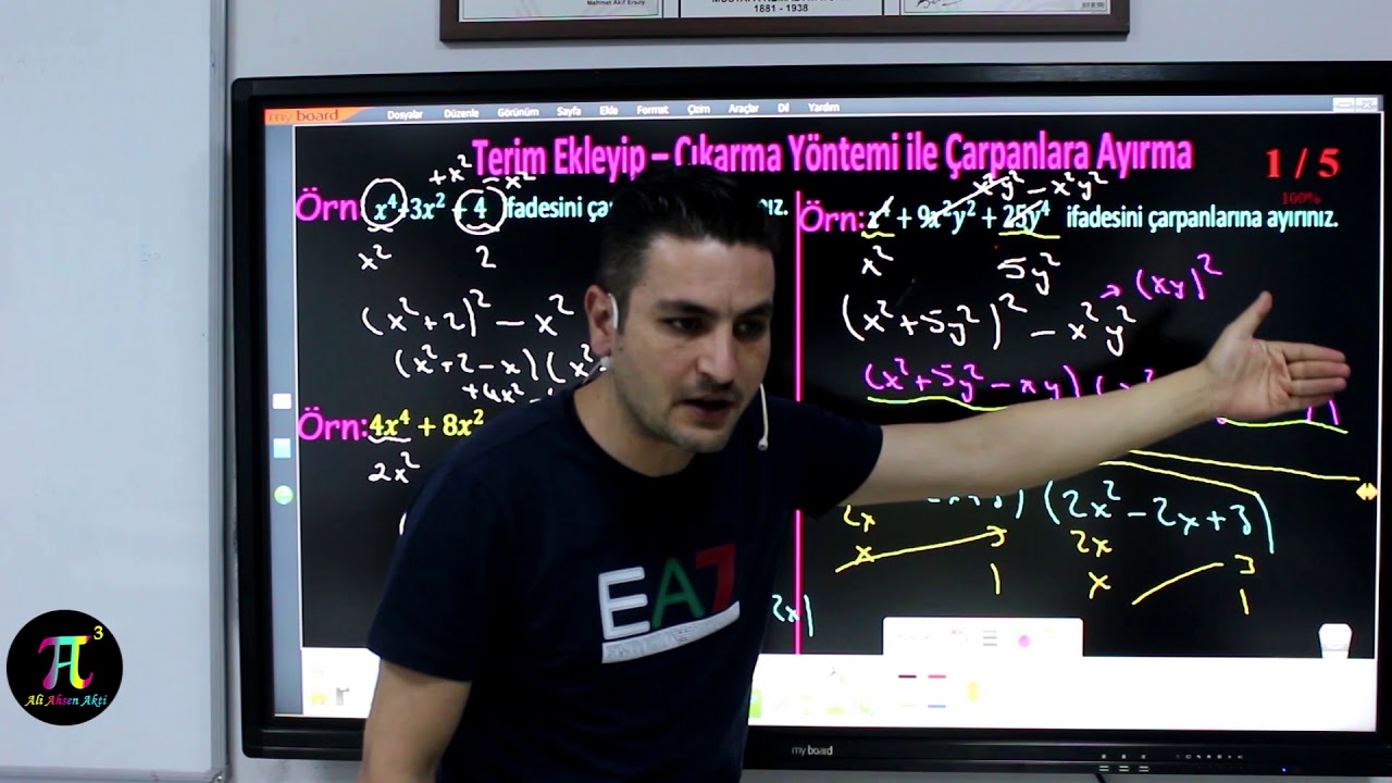 Özdeşlik Ve Çarpanlara Ayırma 7(Terim Ekleyip-Çıkarma Yöntemi) I Ali Ahsen Akti