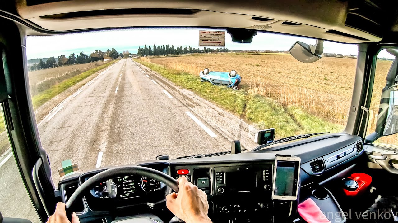 POV truck Driving Scania R450 southern france 🇫🇷 cockpit view