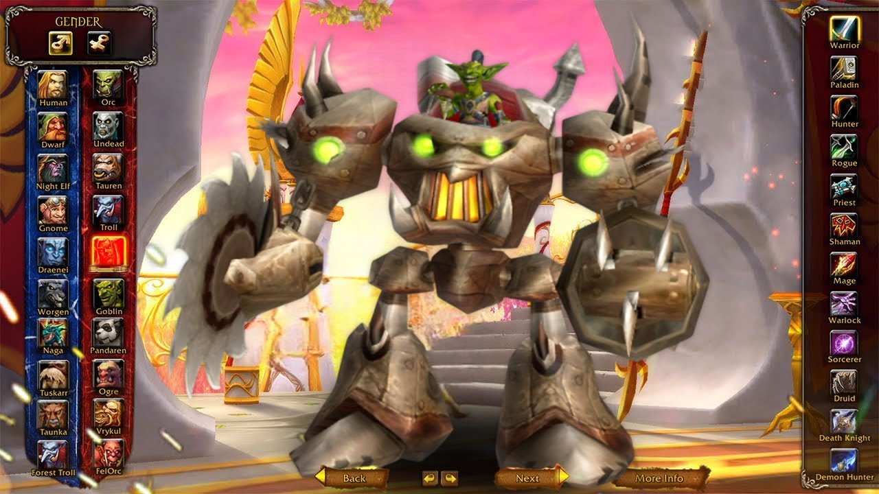 «Новые» и необычные классы в World of Warcraft. Странные и нереализованные идеи разработчиков