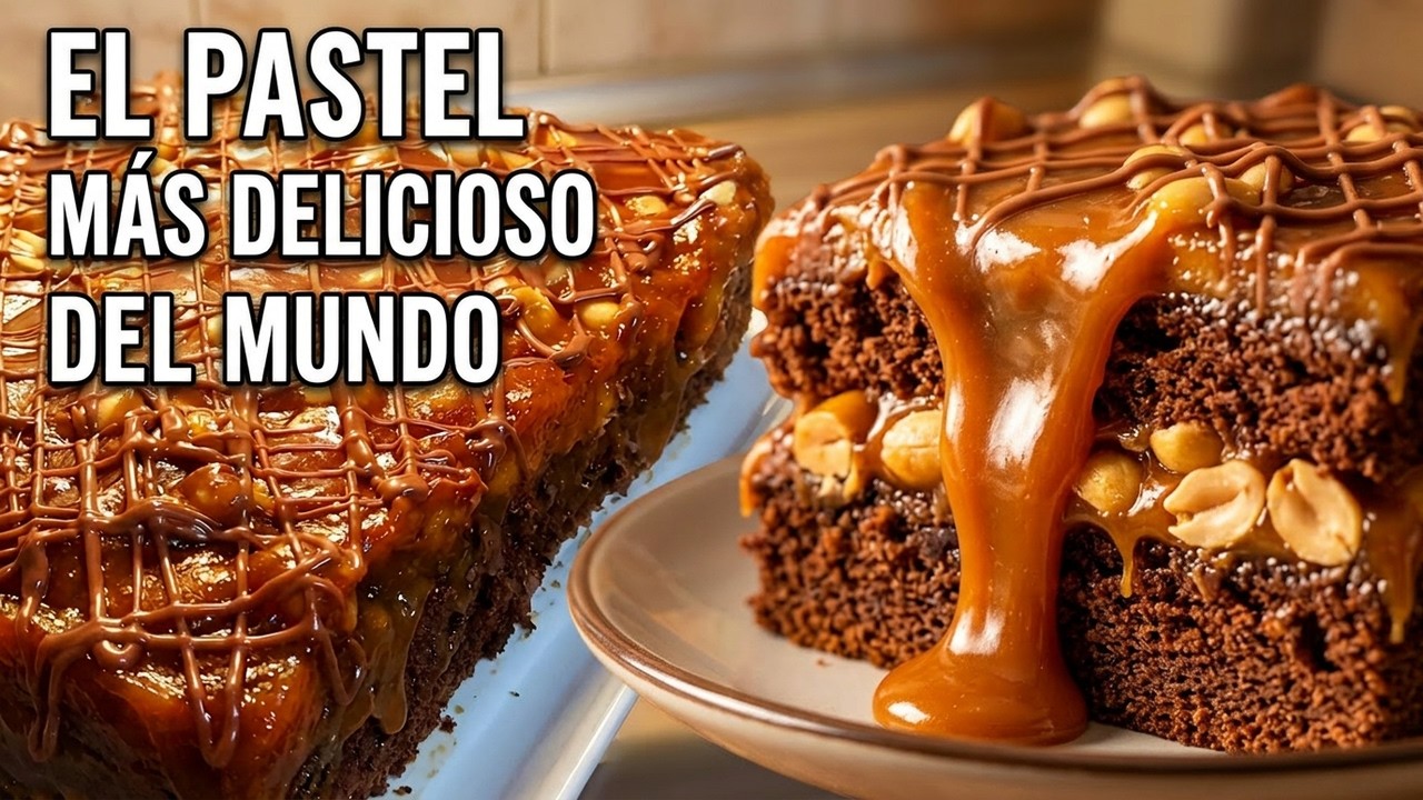 🔥 Pastel de Caramelo y Maní en 10 Minutos – Cremoso, Fácil y que Enloquece a Todos 😍