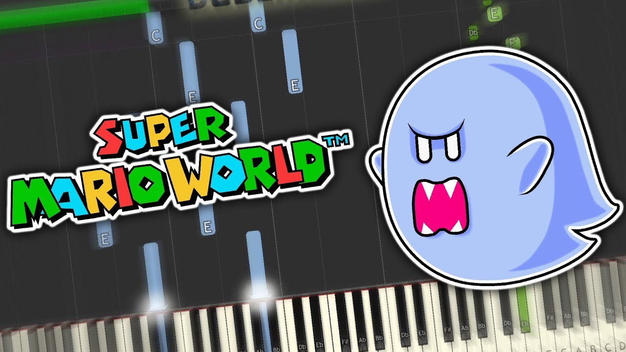 Super Mario World - Haunted House Theme Piano Tutorial Synthesia