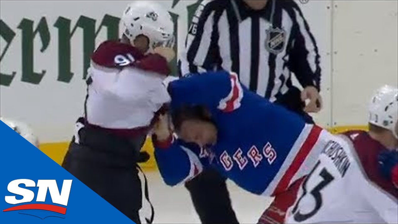 Ryan Lindgren Lays Thunderous Hit On Joonas Donskoi Then Fights Nazem Kadri