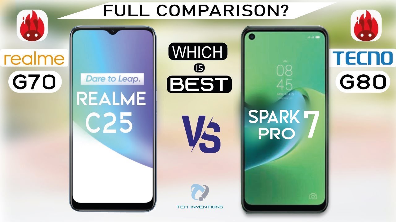 Realme C25 VS Tecno SPARK 7 Pro Full Comparison | Which is Best
