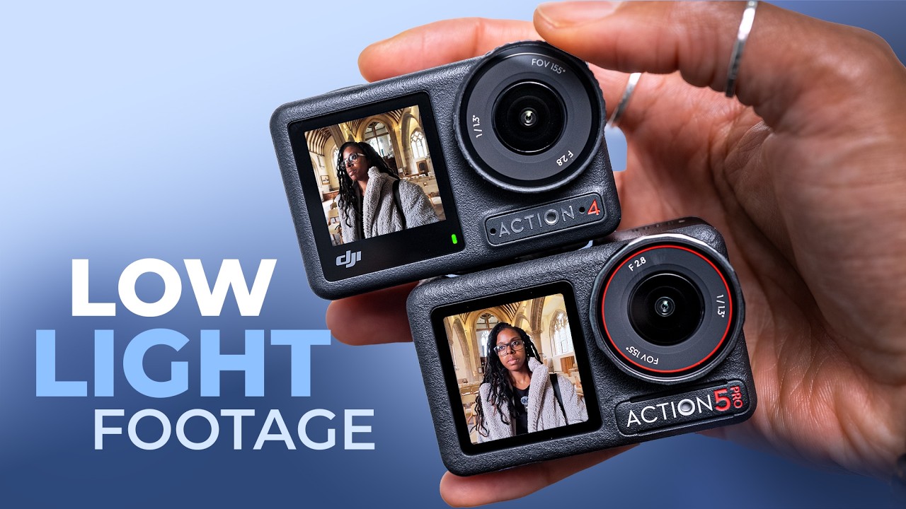 DJI Osmo Action 5 Pro против Osmo Action 4 — съёмка при слабом освещении