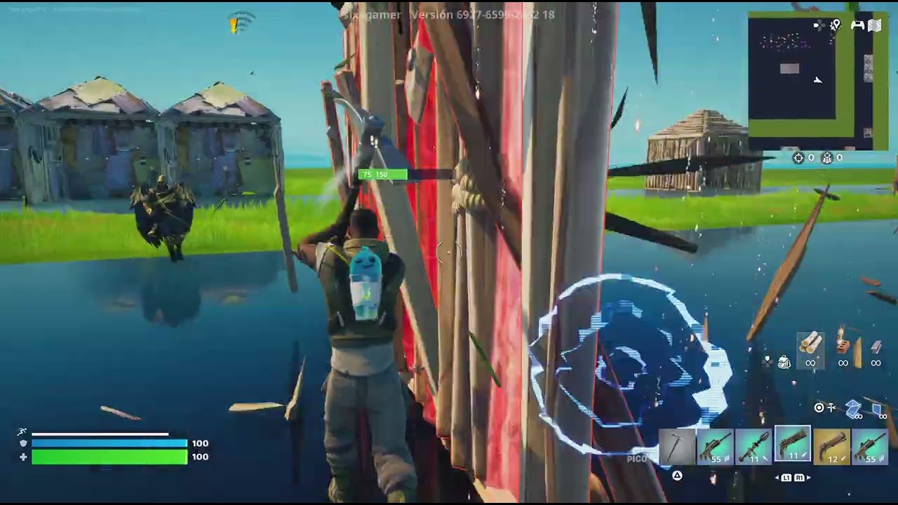 Jugando a fornite