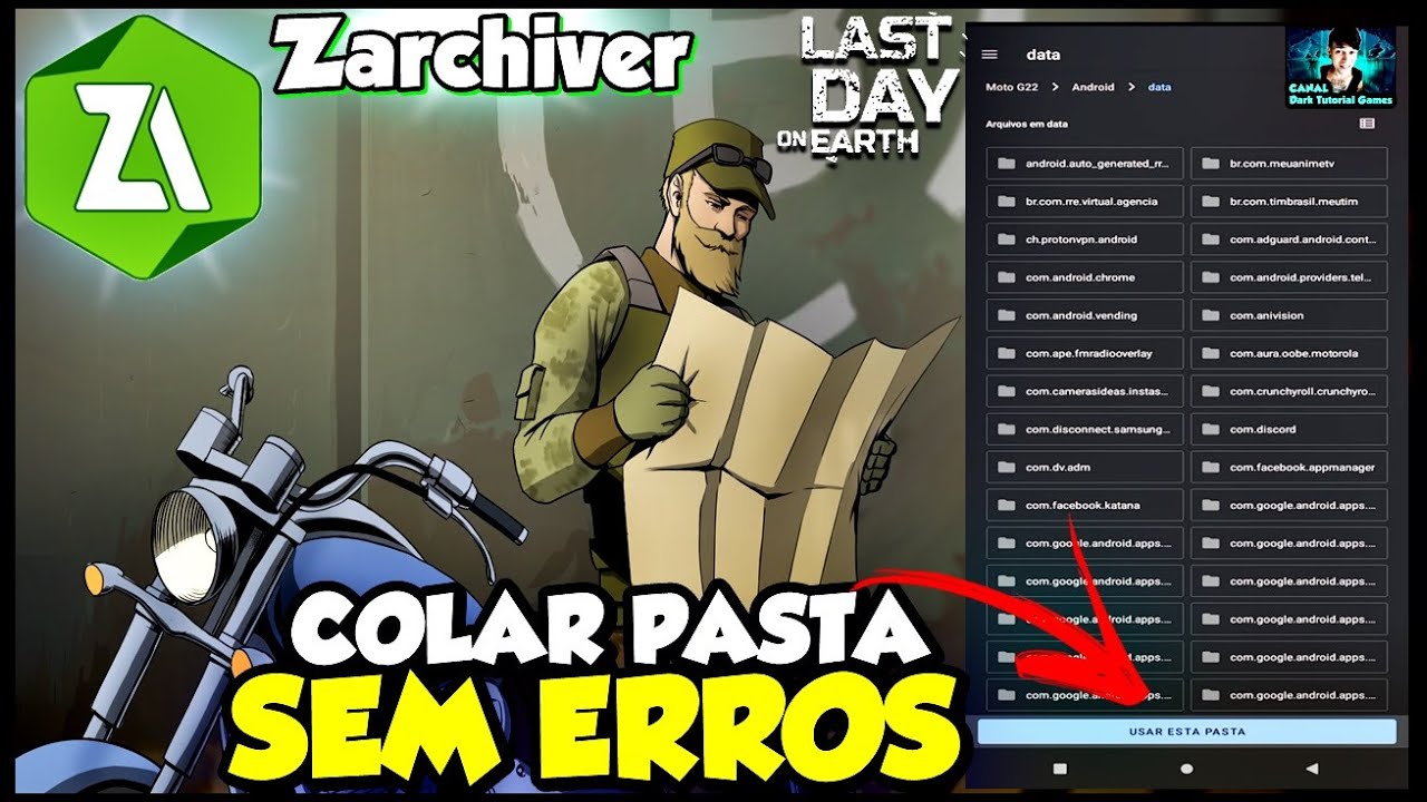 ●COMO COLAR PASTA ATUALIZADO! CELULAR E EMULADOR DE COMPUTADOR/PC 👁  Last Day On Earth ZArchiver