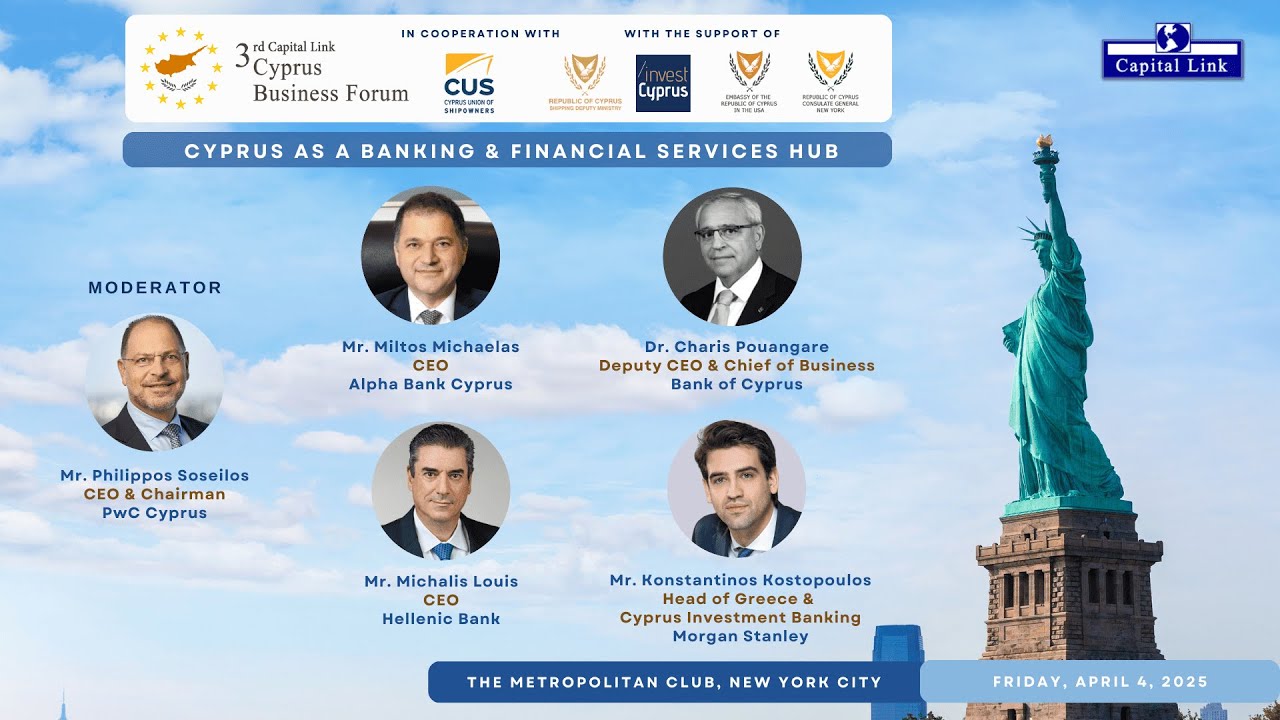 2025 3rd Capital Link Cyprus Business Forum | Cyprus as a Banking & Financial Services Hub