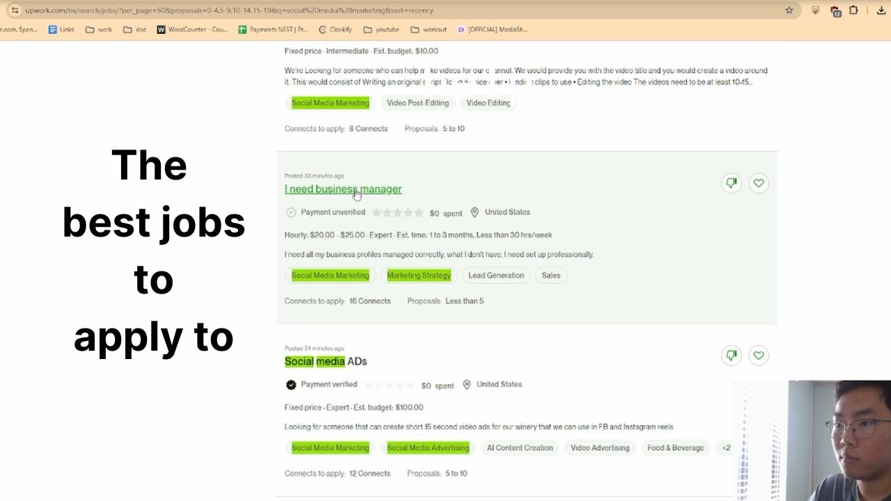 What jobs do I apply to on upwork?