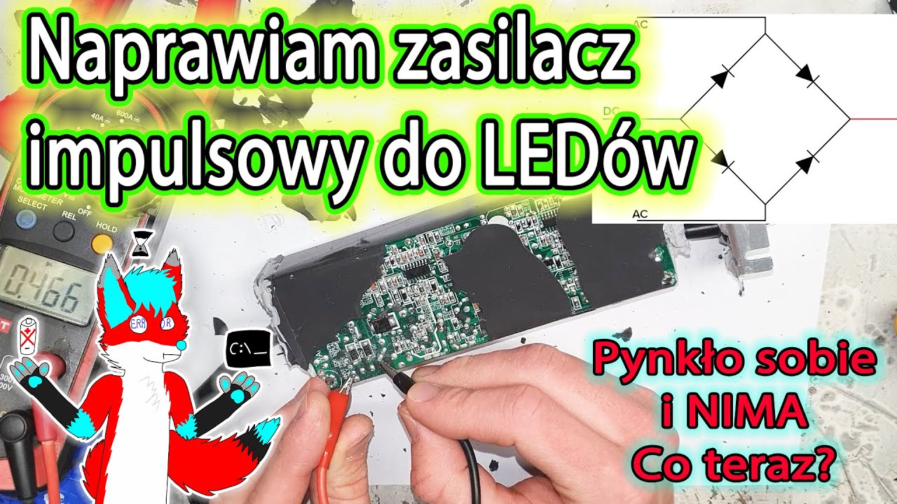 Zasilacz LED 90W jak naprawić po ataku burzy - Pare ciekawostek