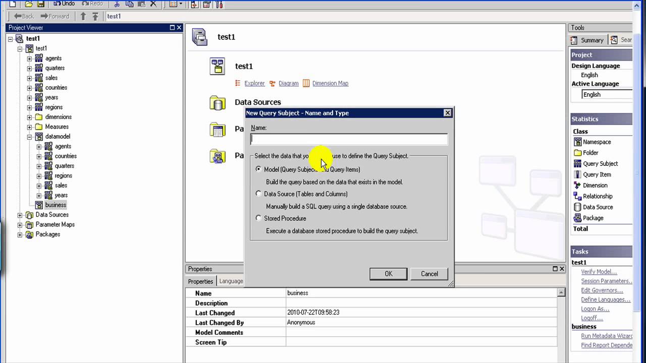 Cognos Tutorial   14 FrameWork Manager Advanced