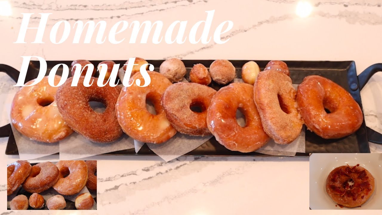 Homemade Donuts featuring Maple Glaze Bacon Donut (Bread Machine)