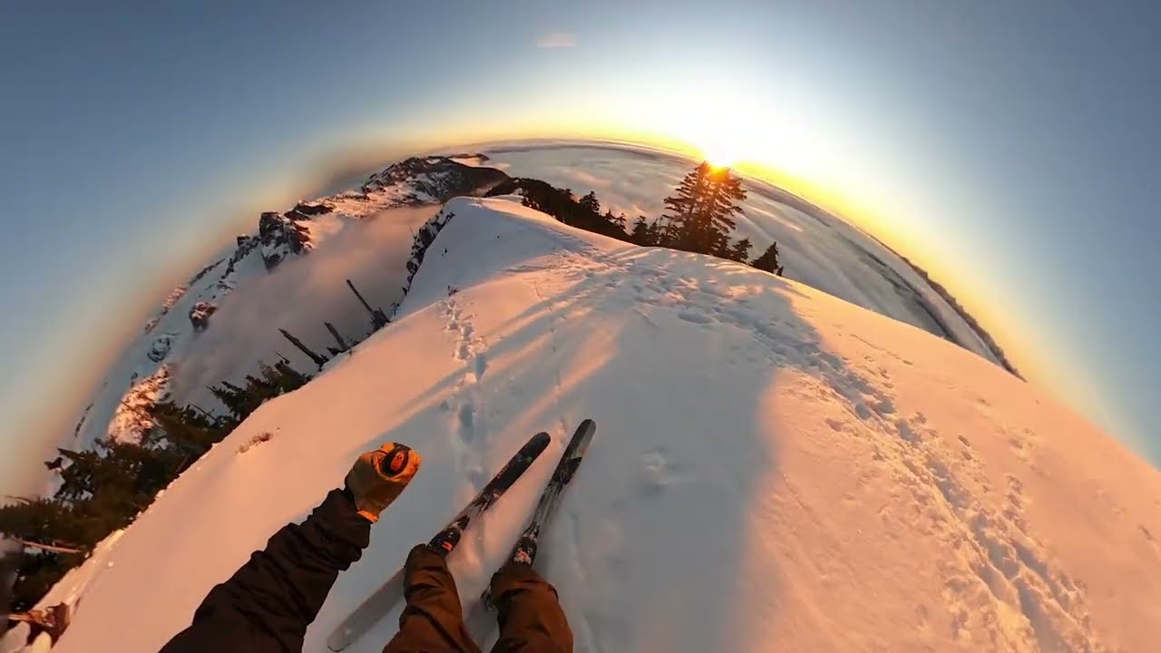 Sea to Sky sunset skiing