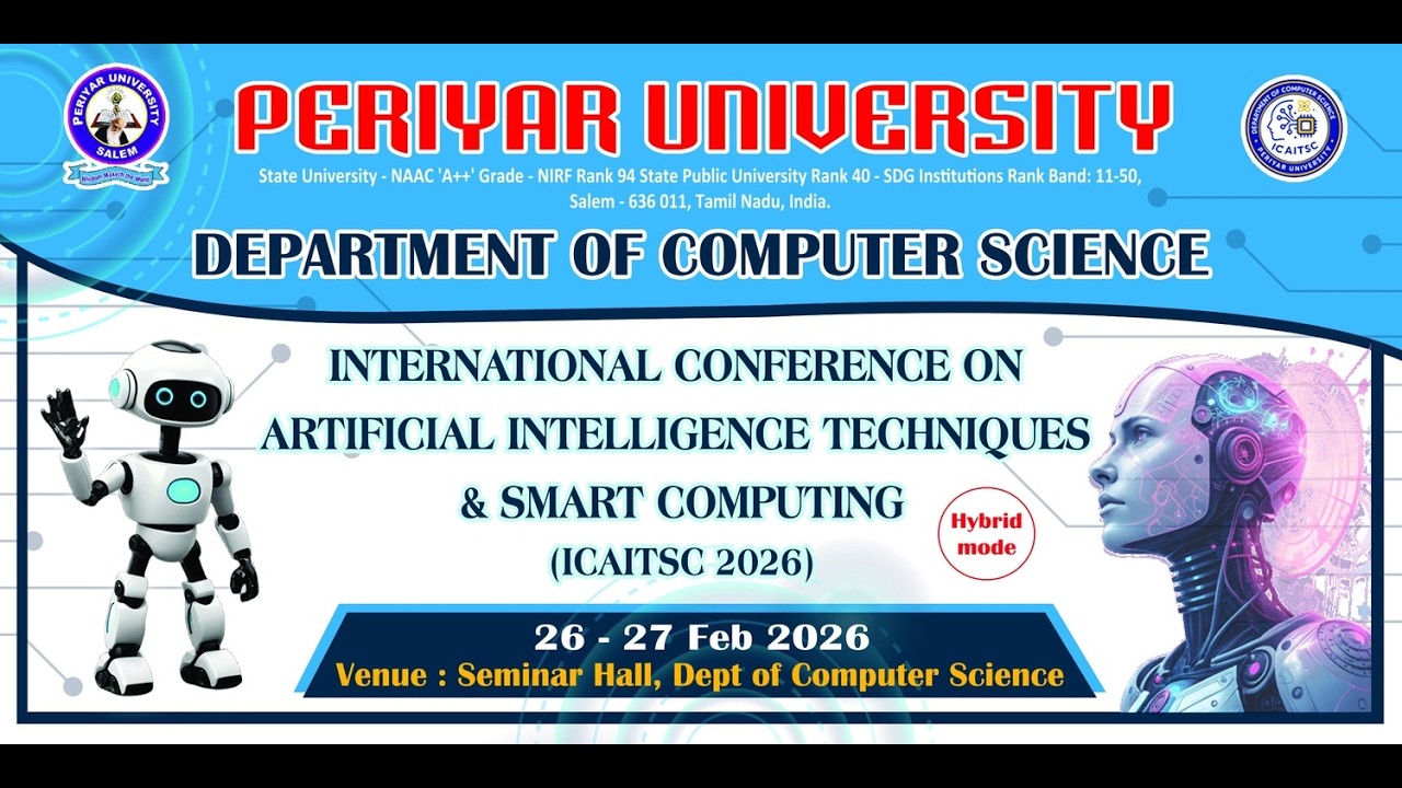 ICAITSC 2026 | International Conference on AI & Smart Computing | Periyar University
