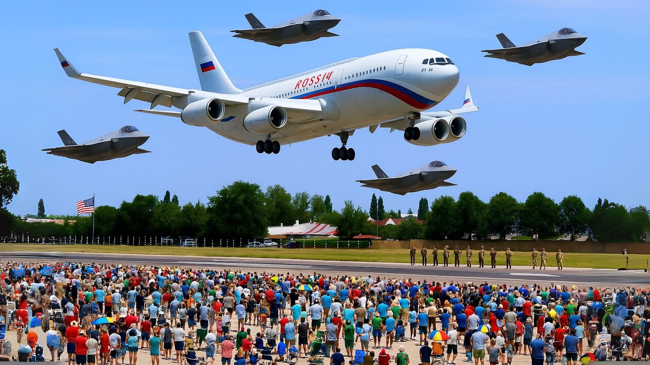F35 Pilot Takes Off at Full Speed to Escort Putin's Plane out of Alaska!