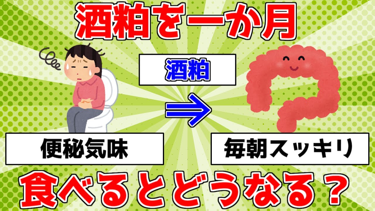 【驚愕】酒粕を一か月食べるとどうなる？【ゆっくり解説】