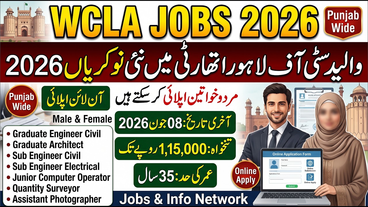 The Walled City of Lahore Authority New Jobs 2026 Online Apply | Lahore Jobs 2026