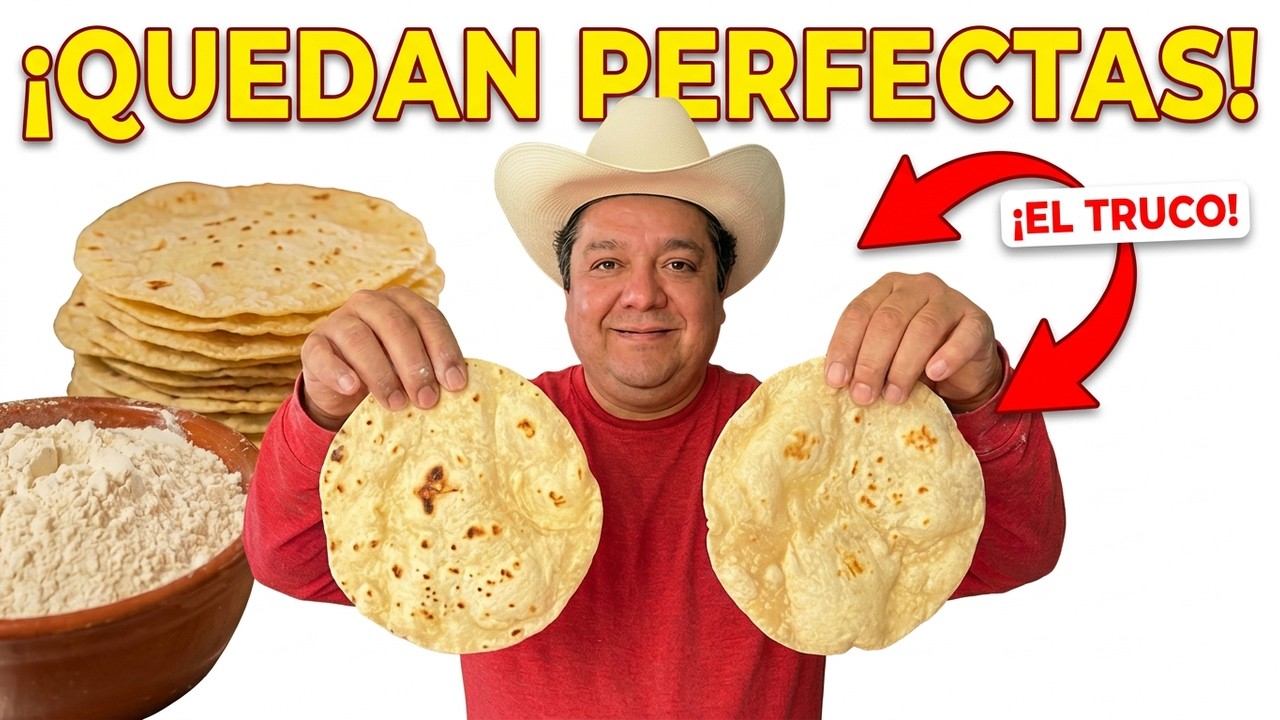 Tortillas de Harina que Quedan PERFECTAS | Truco Secreto Revelado