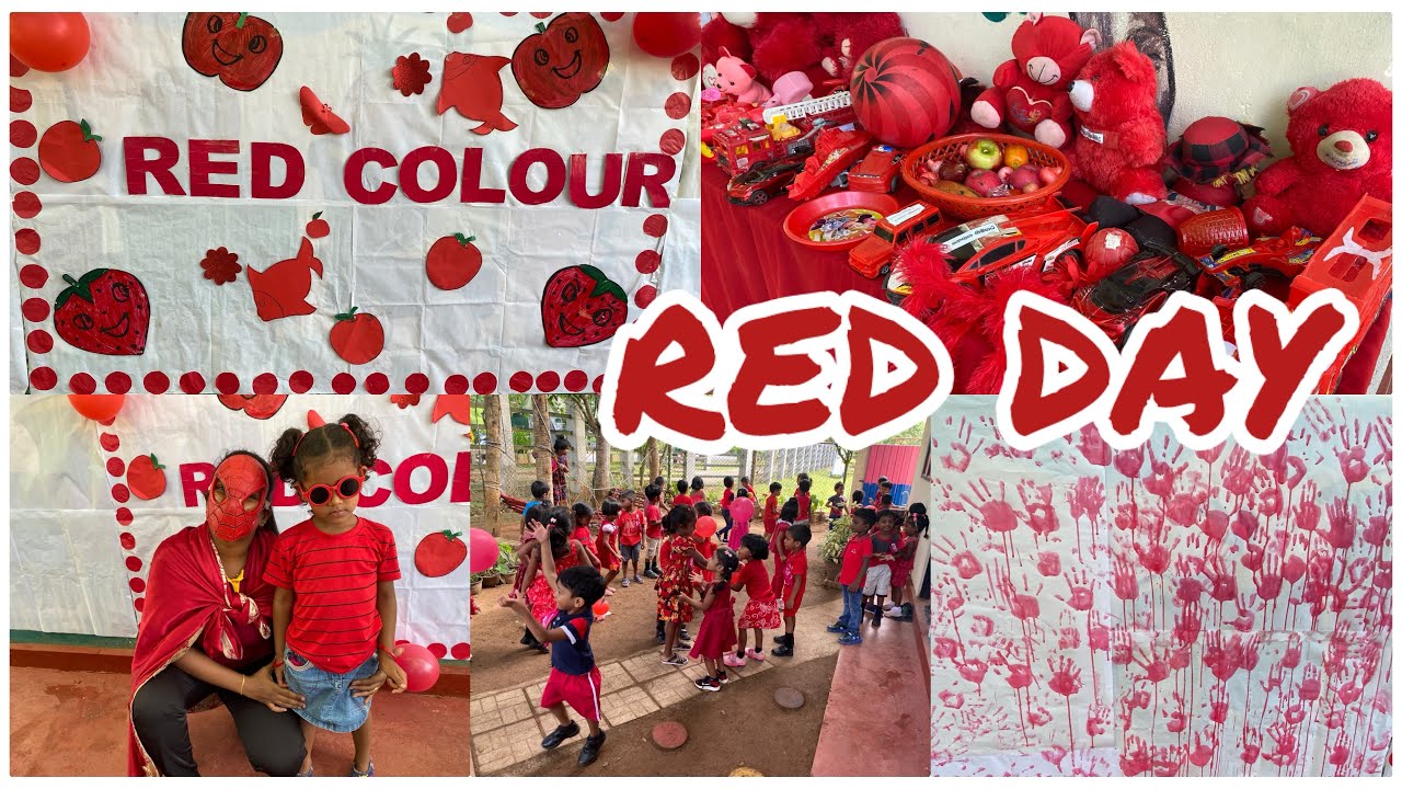 	❤️ රතු වර්ණ දිනය | Preschool Red Day Activities 
