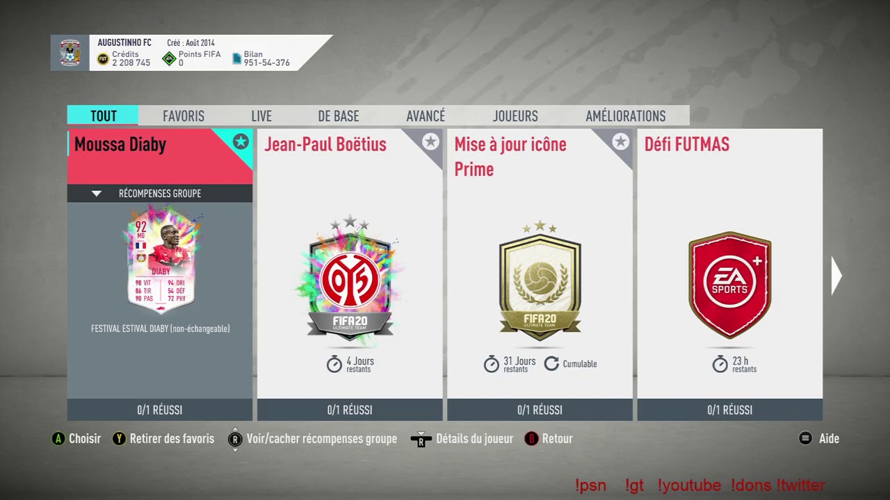 DIABY 92 VS BO&Euml;TIUS 92, QUI CHOISIR ? FUT 20
