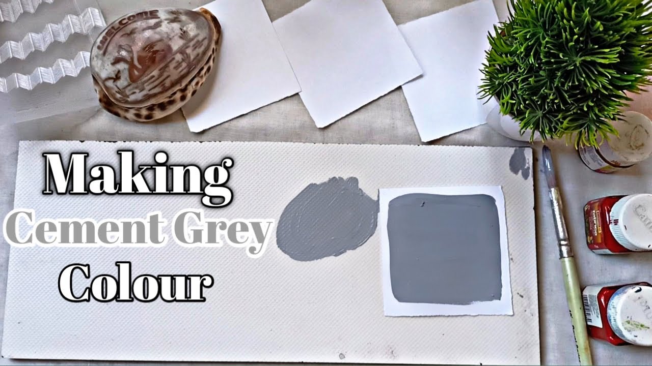 How to Make Cement Grey Color | Mixing Cement Grey Color | Cement Grey | artpage20 |