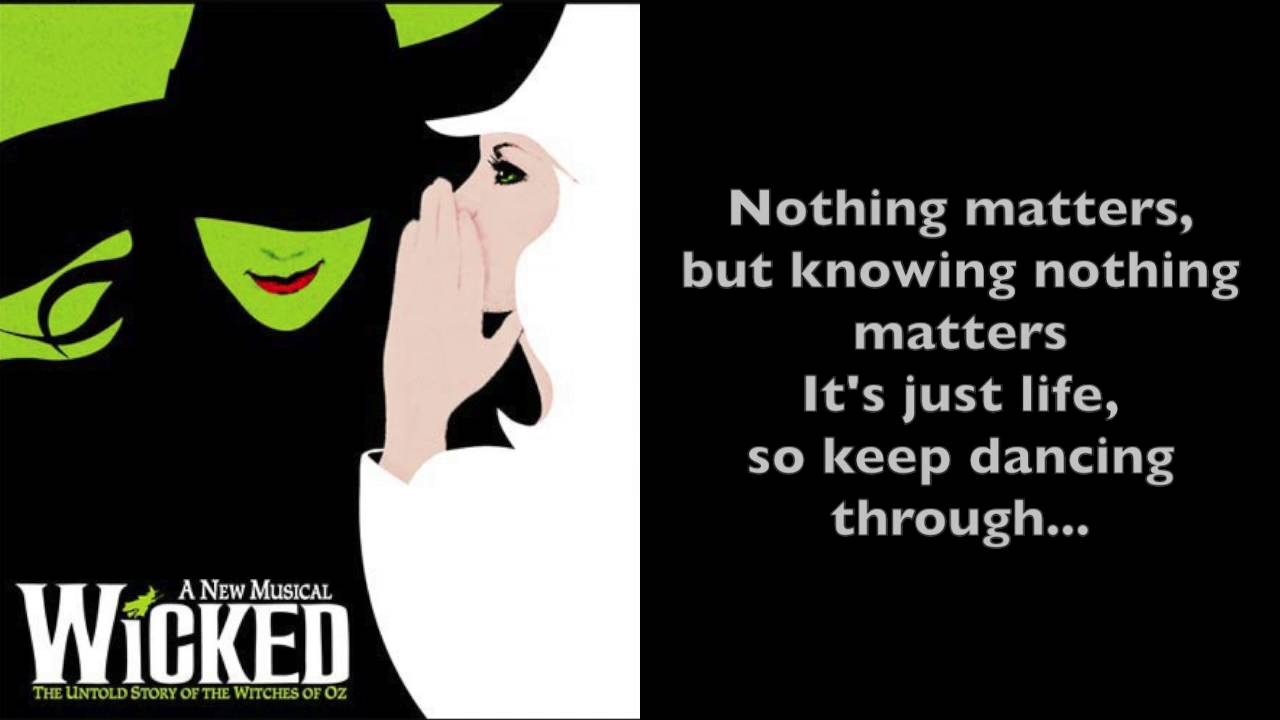 Dancing Through Life | Wicked [Karaoke/Instrumental in C with Lyrics]