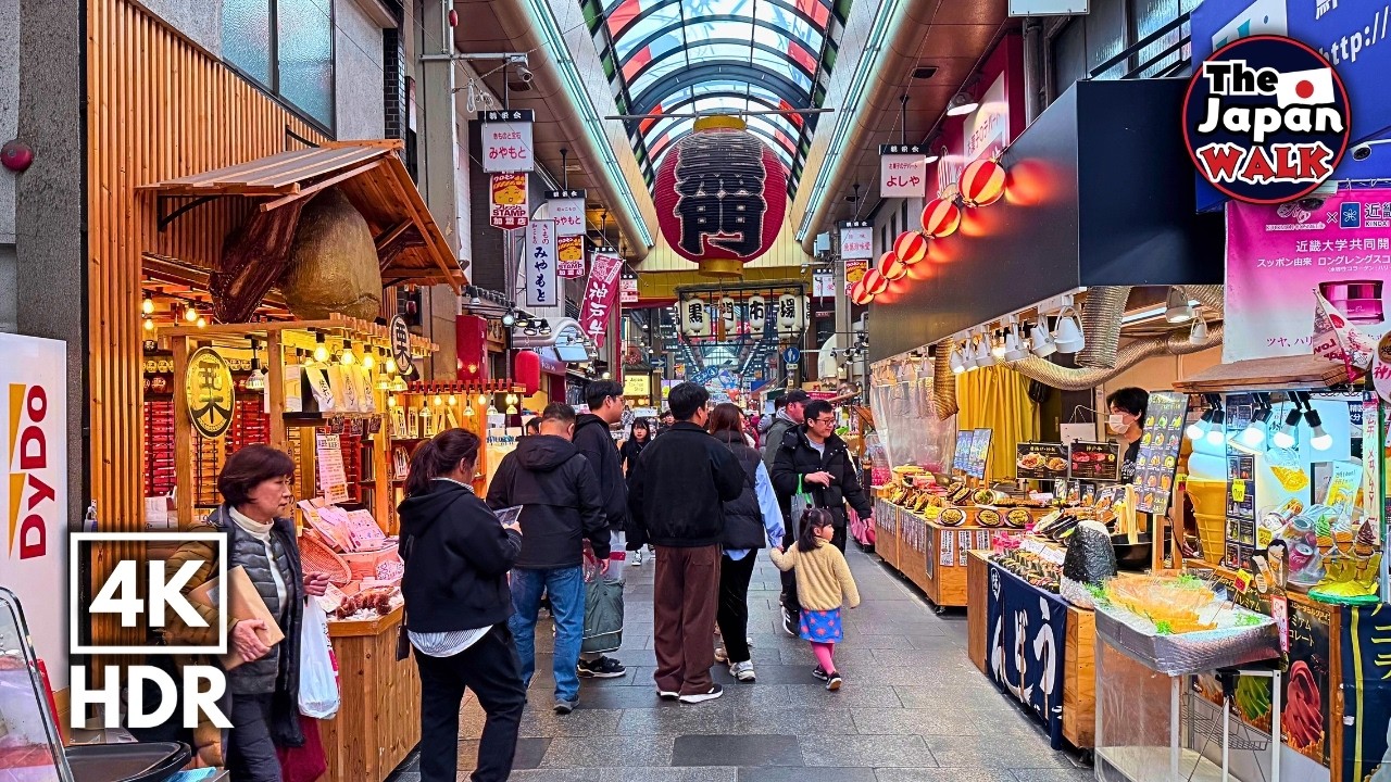 Osaka Walk &ndash; Kuromon Market to Dotonbori | Japan Walking Tour | 4K HDR