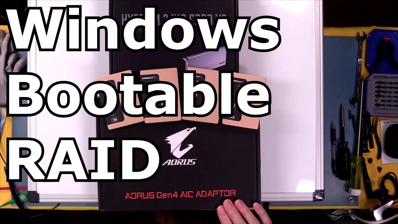 Windows Bootable NVMe RAID 0 Tutorial on Gigabyte TRX40 Designare using Sabrent Rocket NVMe 4.0