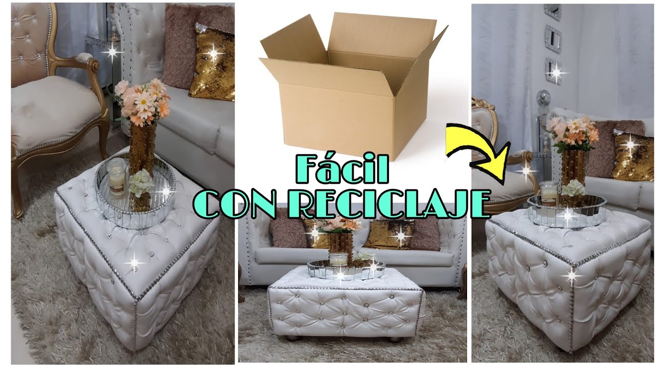 MESA DE CENTRO GLAM/RECICLANDO CAJA DE CARTÓN