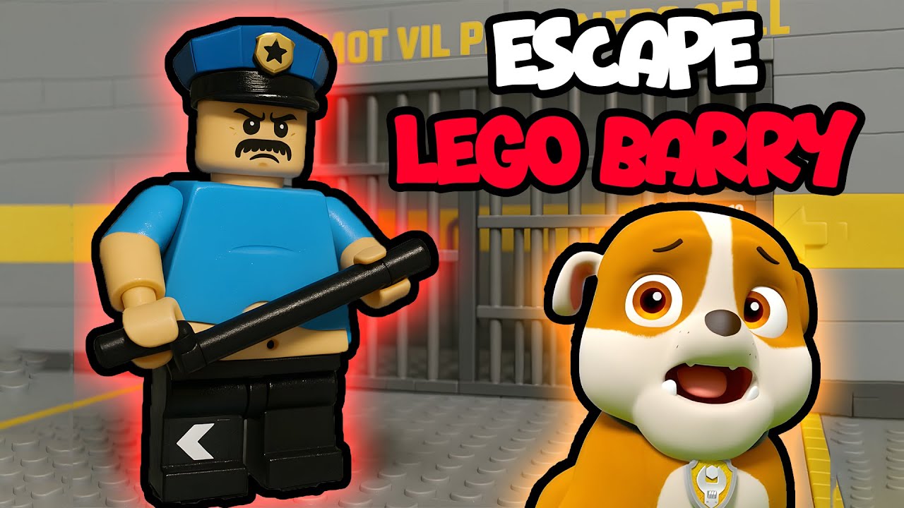 LEGO BARRY'S PRISON RUN!  | Roblox Funny Moments | Rubble in Roblox #obby #roblox #lego