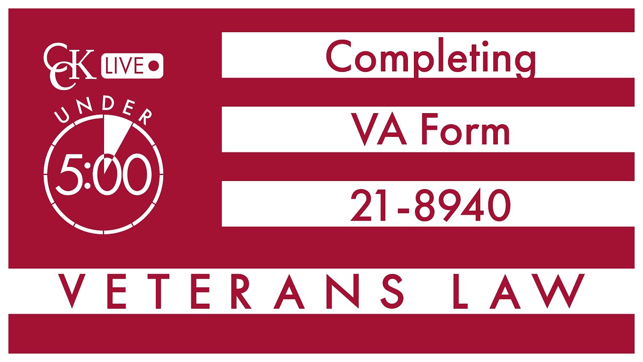 How to Complete VA Form 21-8940: Apply for TDIU