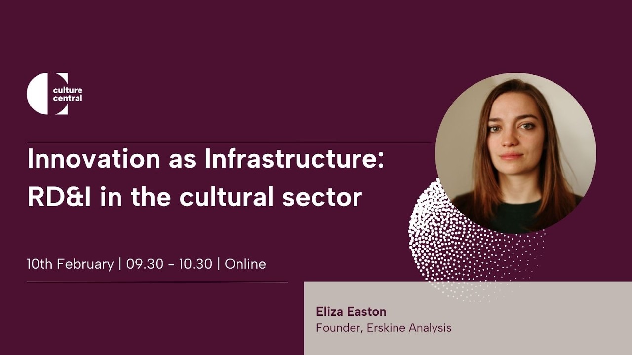 Innovation as Infrastructure: RD&I in the cultural sector - WMCRU 10 Feb 26