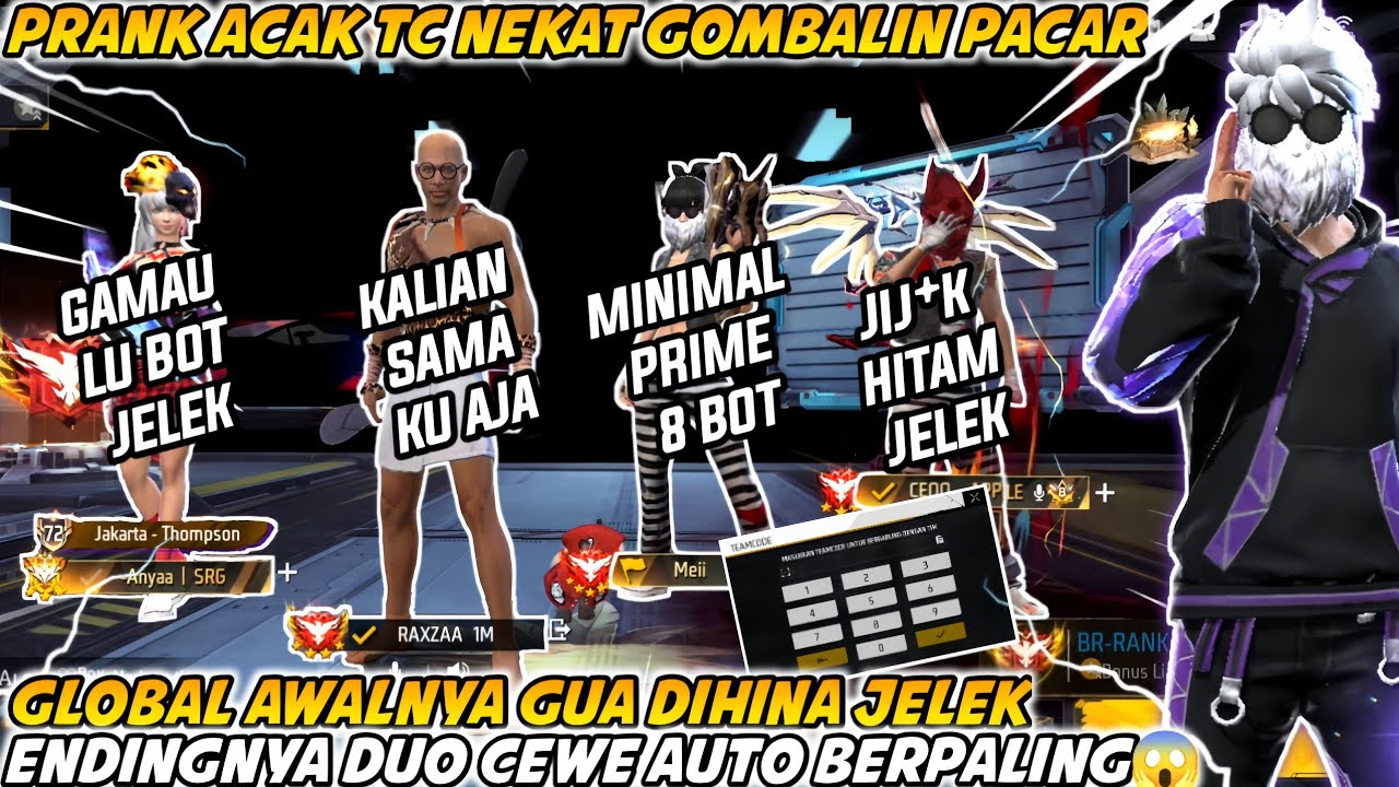 PRANK ACAK TC NEKAT GODAIN PACAR GLOBAL AWALNYA GUA DIHINA JELEK ENDINGNYA DUO CEWE AUTO BERPALING