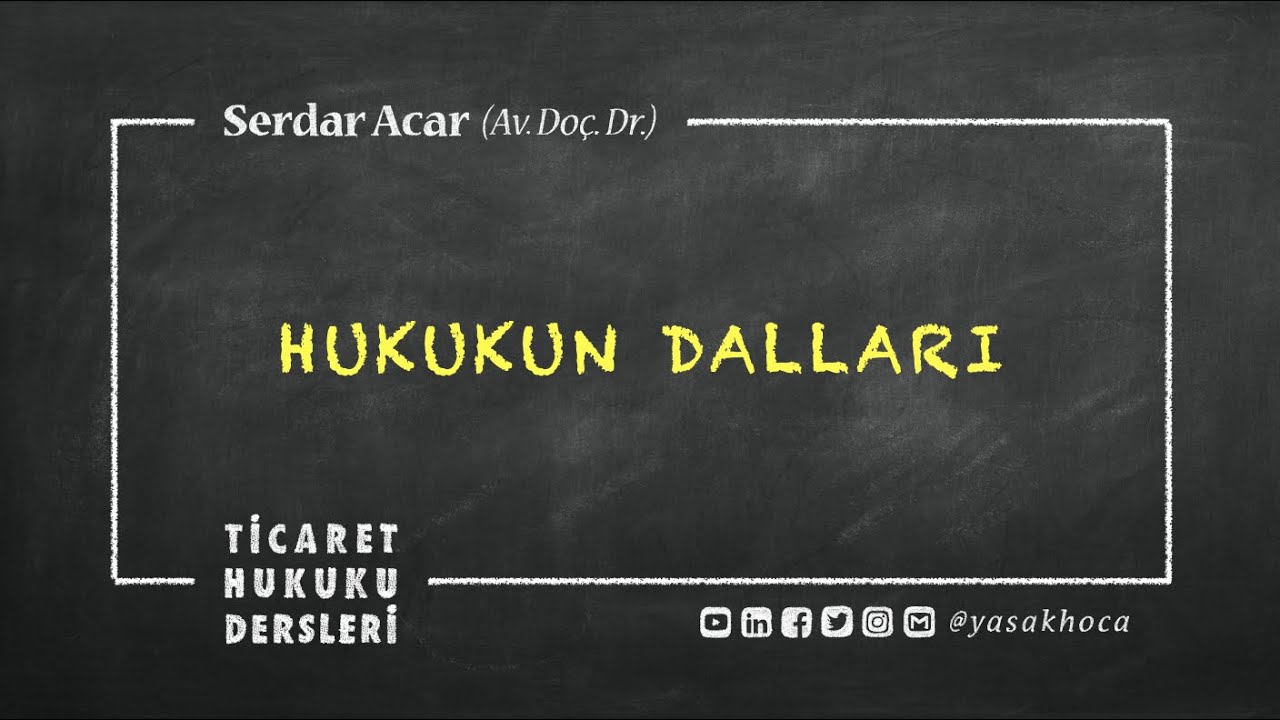 HTK-3: HUKUKUN DALLARI: Kamu Hukuku - Özel Hukuk [Hukukun Temel Kavramları]