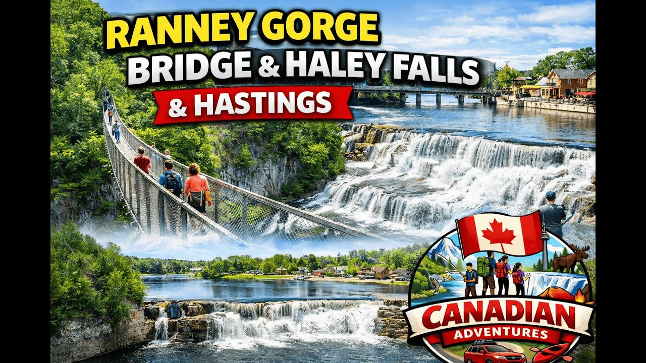 Ranney Gorge Suspension Bridge, Healey Falls & Hastings