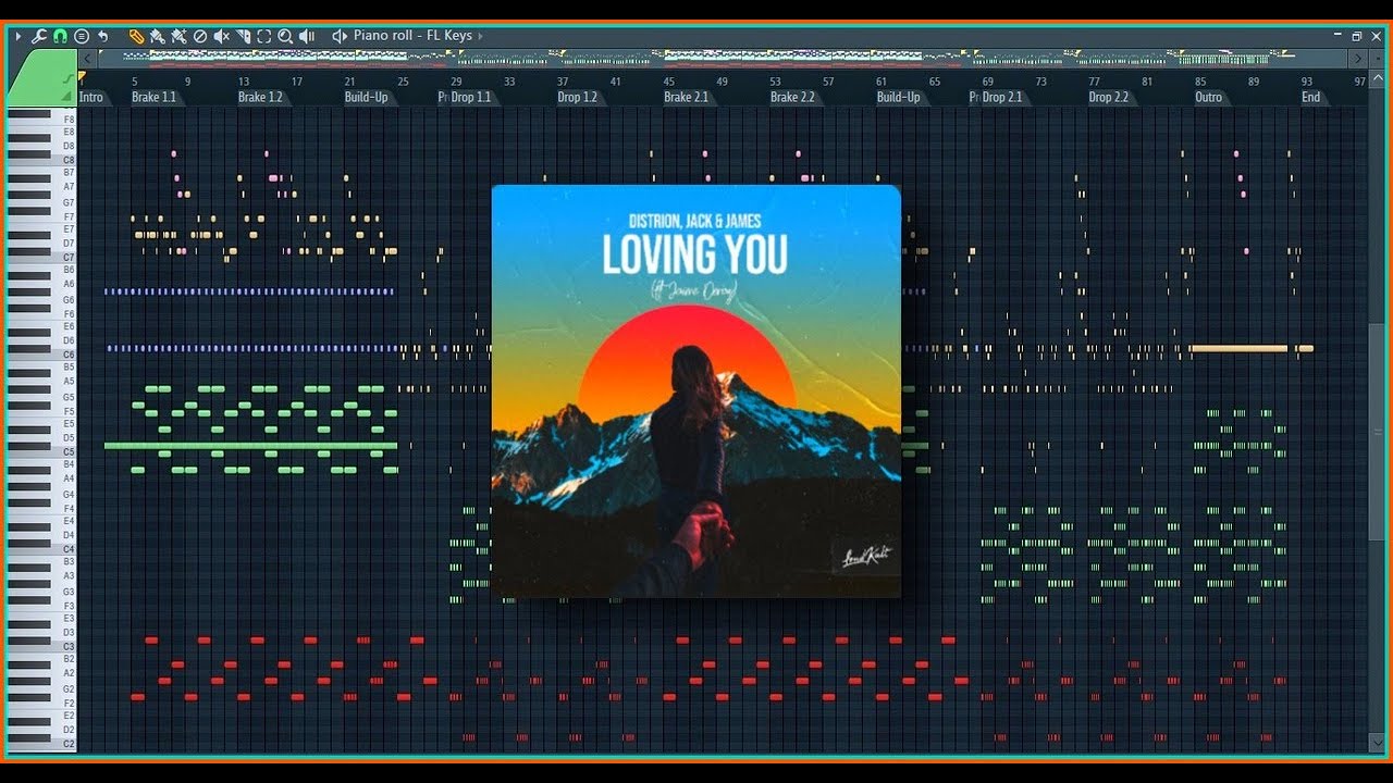 Distrion, Jack & James - Loving You (feat. Jaime Deraz) [Full Piano Cover+MIDI]