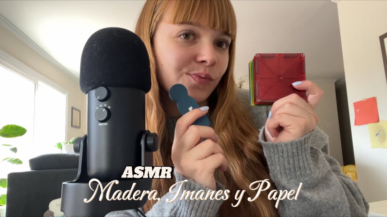 ASMR con Madera, Imanes y Papel | lauuasmr
