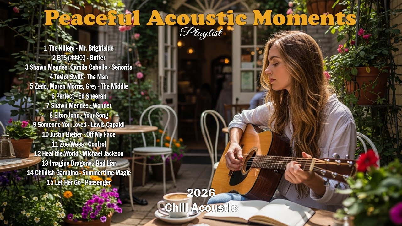 Chill Acoustic Covers of Popular American Love Songs 🎸✨ Soft Vibes for Relax, Study & Night Mood