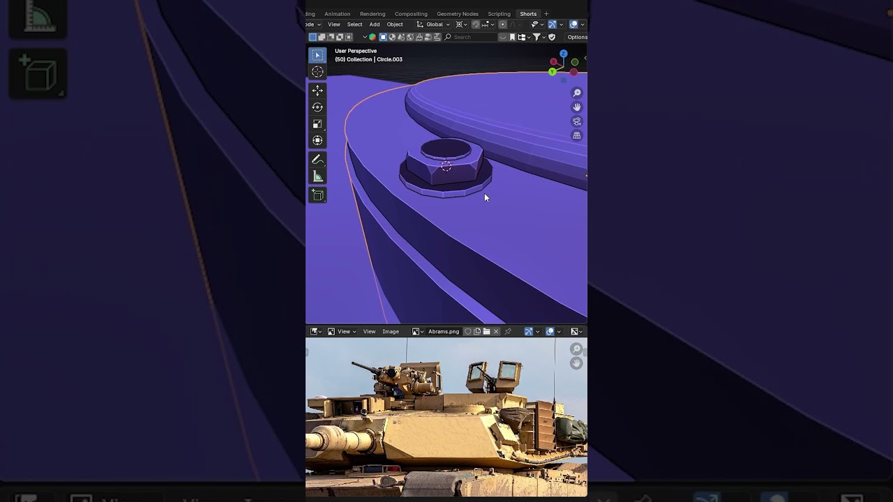 Blender M1 Abrams Modeling 3 #blender #3dmodeling #tank