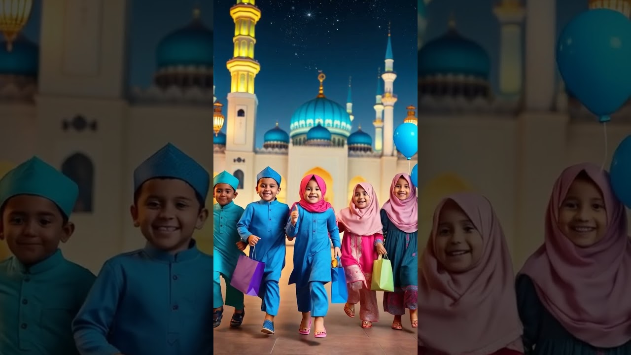 ✨ Hasbi Rabbi | Cute Muslim Kids Eid Celebration | Islamic AI Animation