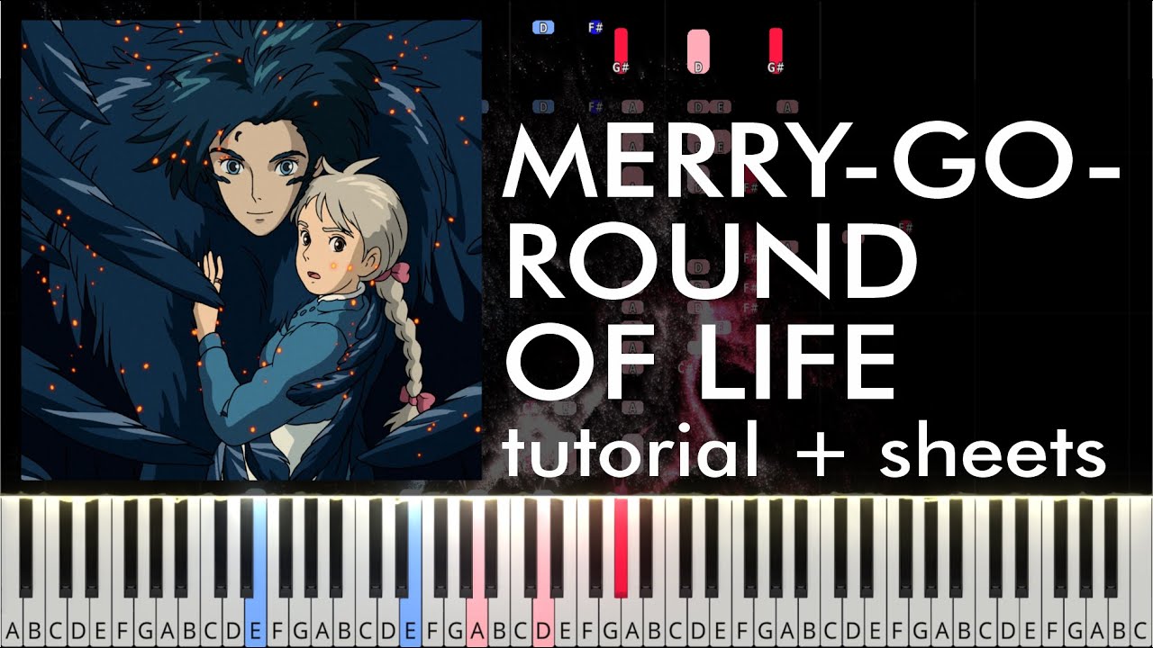 Howl's Moving Castle - Merry-Go-Round of Life - Piano Cover - Piano Tutorial