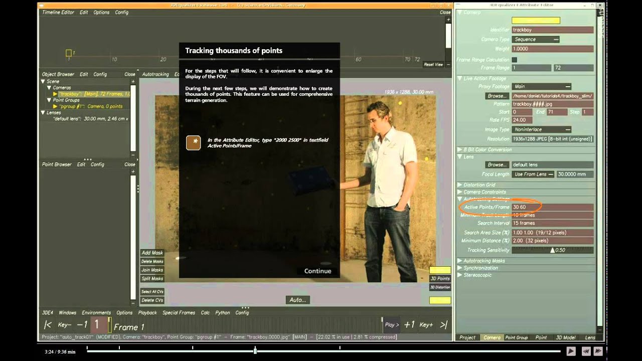 3DEqualizer4 - Autotracking - Part 1 of 2
