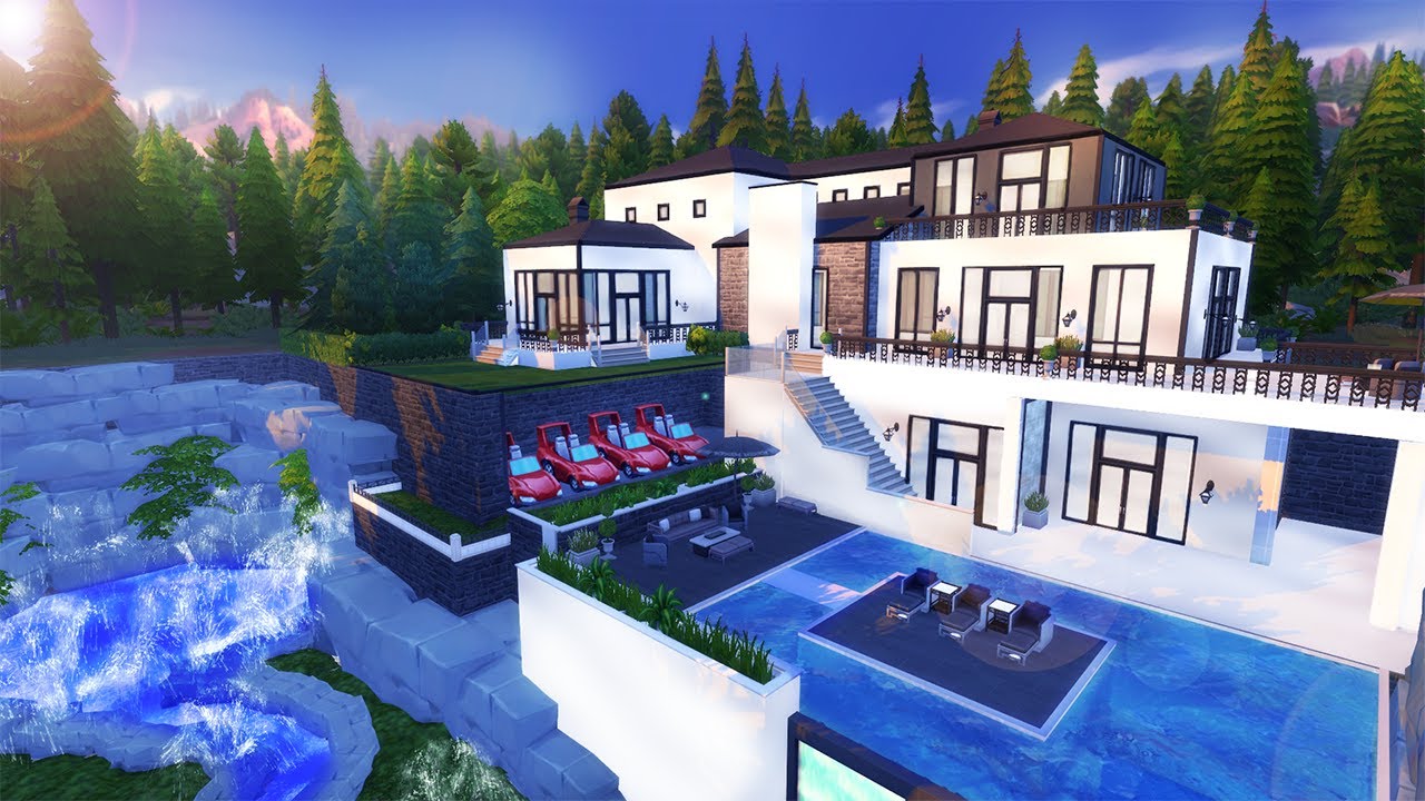 CALIFORNIAN MEGA MANSION l Sims 4 Speed Build