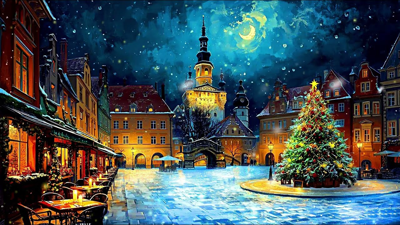 🎄 Cozy Christmas Jazz in Old Town — Smooth Vintage Duet (Snowy Night)