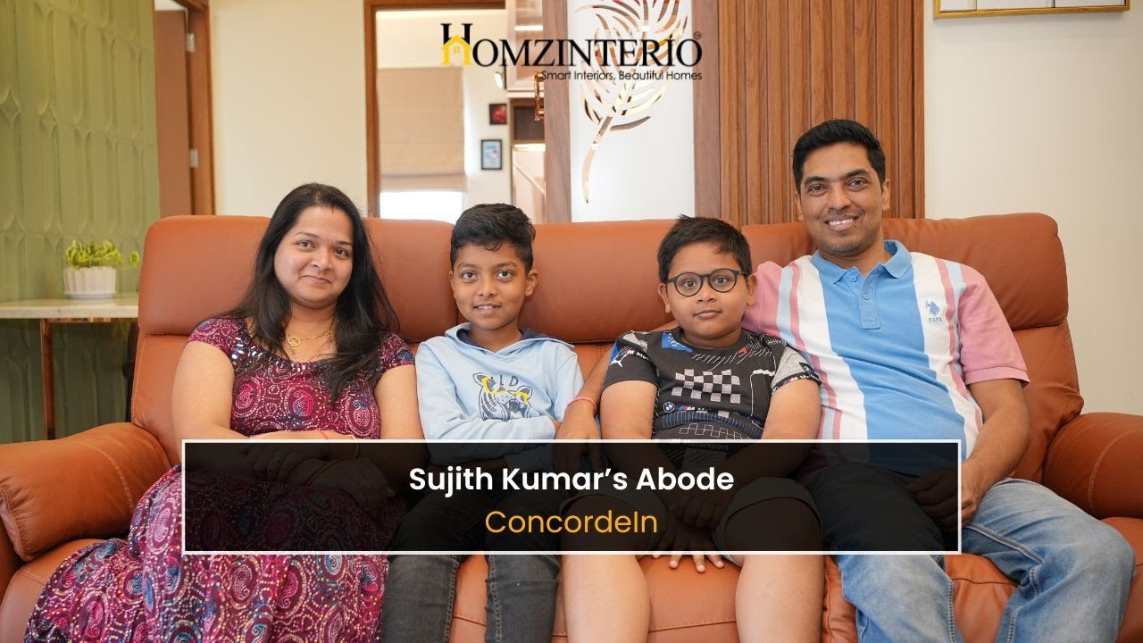 Sujith Kumar&rsquo;s 3BHK APT Interior Design In Bangalore  @concordeIn By Homzinterio | #interiordesign