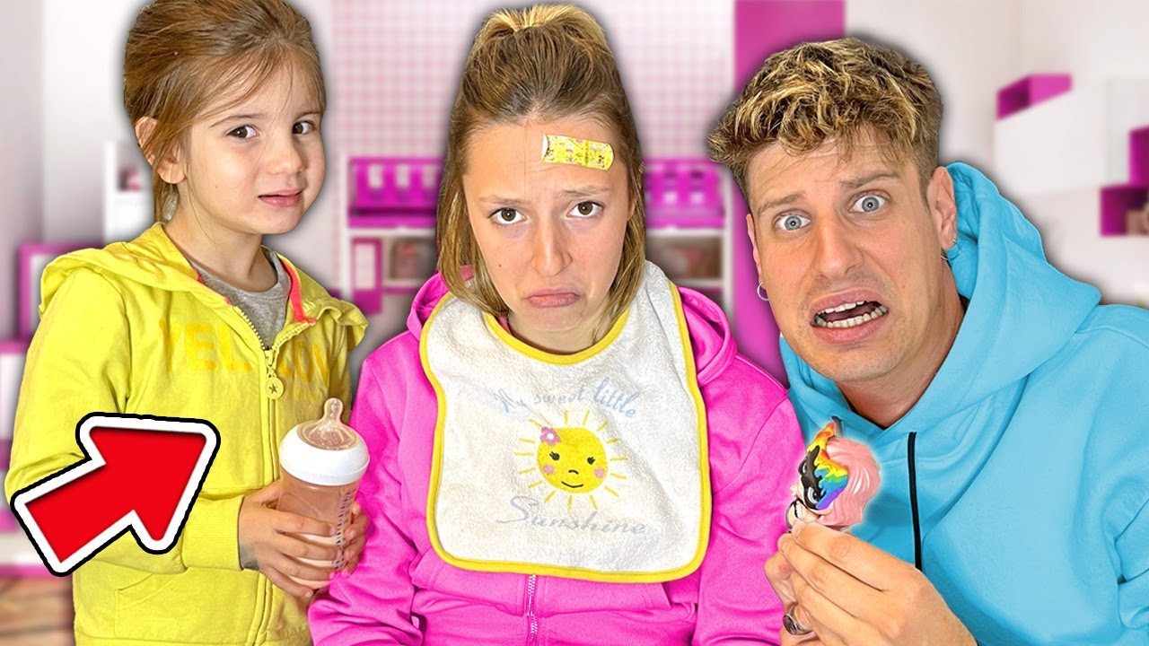 PAPÀ MIKE E AURORA FANNO DA BABYSITTER A LAURA NEONATO PER 24 ORE NELLA NUOVA CASA!